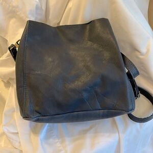 New Portland Leather Midnight Butterfly Bucket Bag